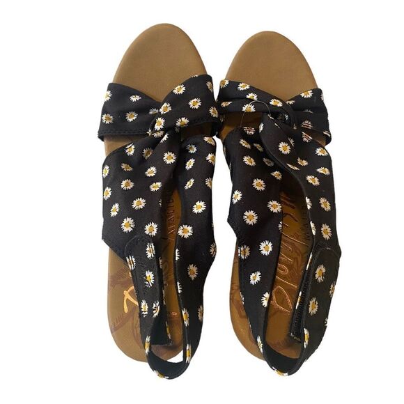 Blowfish Malibu Adorable Daisy Patterned Cloth Upper Cork Wedges in Sz. 9.5 - Picture 5 of 8